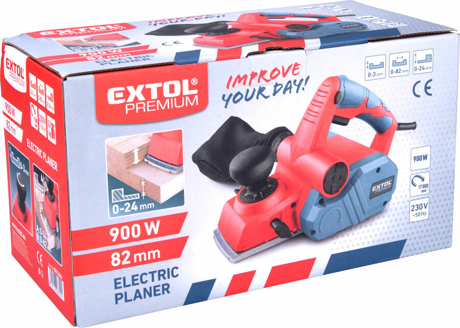 Extol Elektromos gyalugép 900W, 24mm-es félhornyos