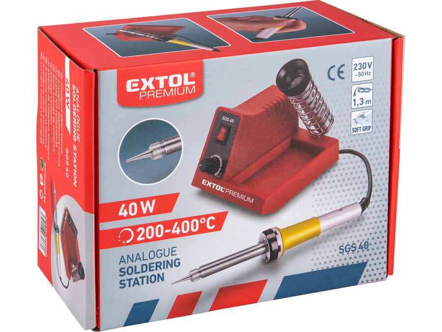 Extol Forrasztóállomás folyamatos hőmérséklet-szabályozással, 40W
