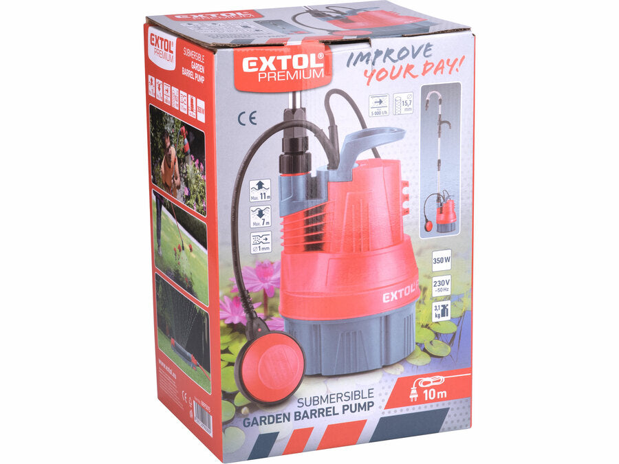 Extol Esővíz (hordóürítő) szivattyú, 350W, 5000l/h