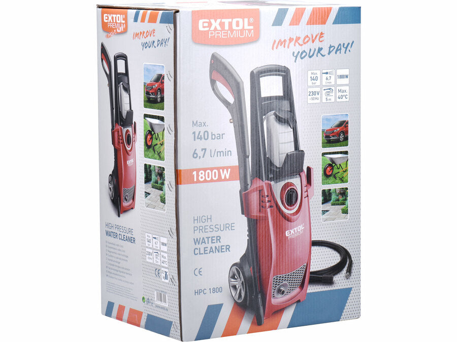 Extol Magasnyomású mosó víz és sampon önfelszívóval, 1800W