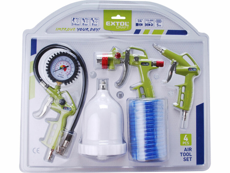 Extol Légkompresszor tartozék készlet, pneumatikus, 4db