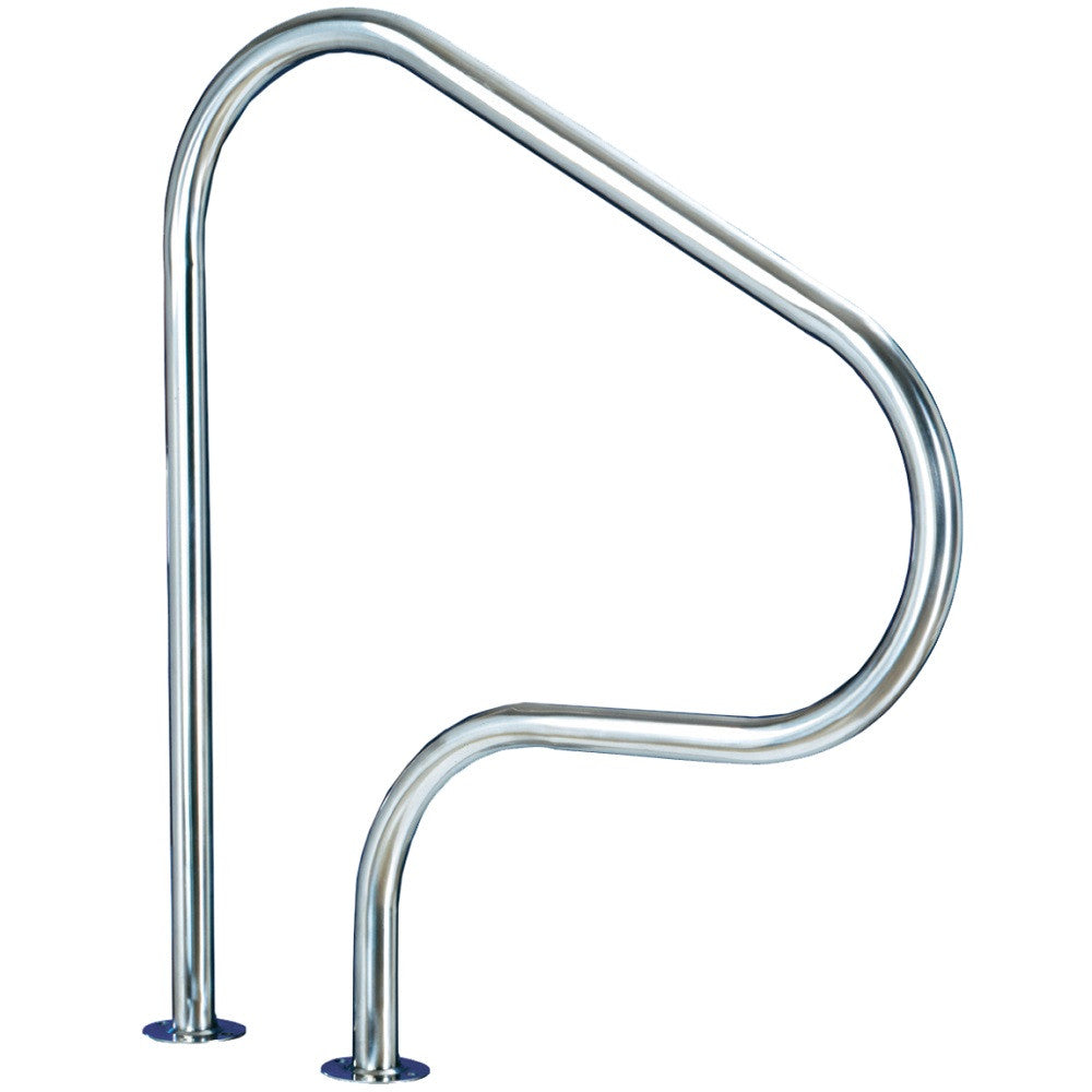 Medence korlát, AISI316L, FX-04, 836 x 805 mm, ezüst, rozsdamentes acél, polírozott, karimás rögzítés, 1 db/csomag