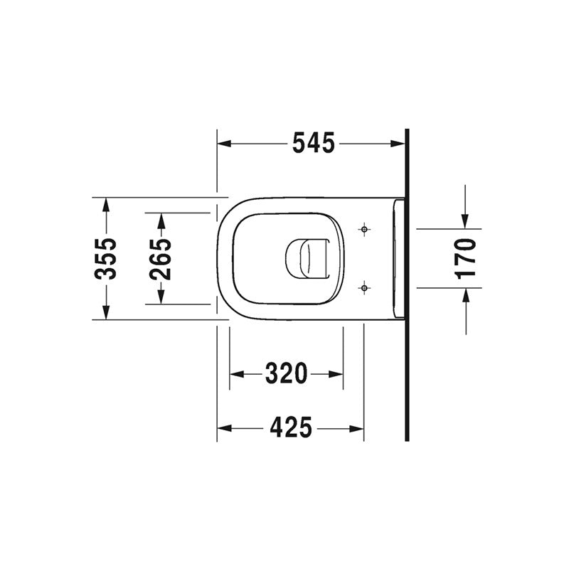 Duravit D-Code fali wc-szett