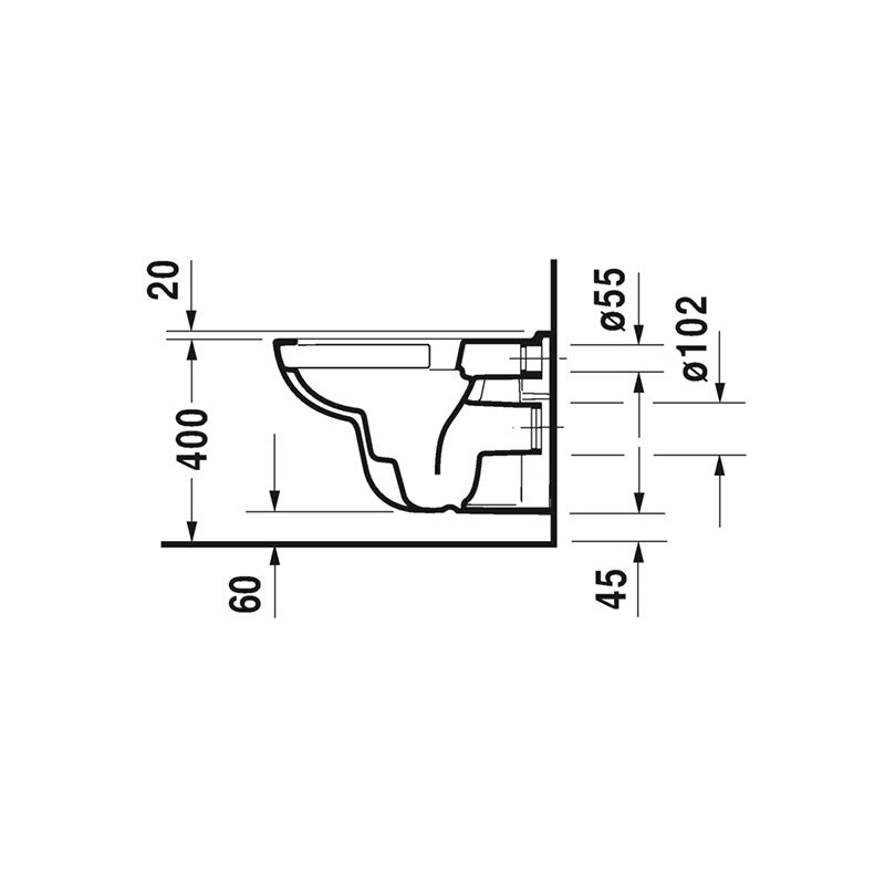 Duravit D-Code fali wc-szett