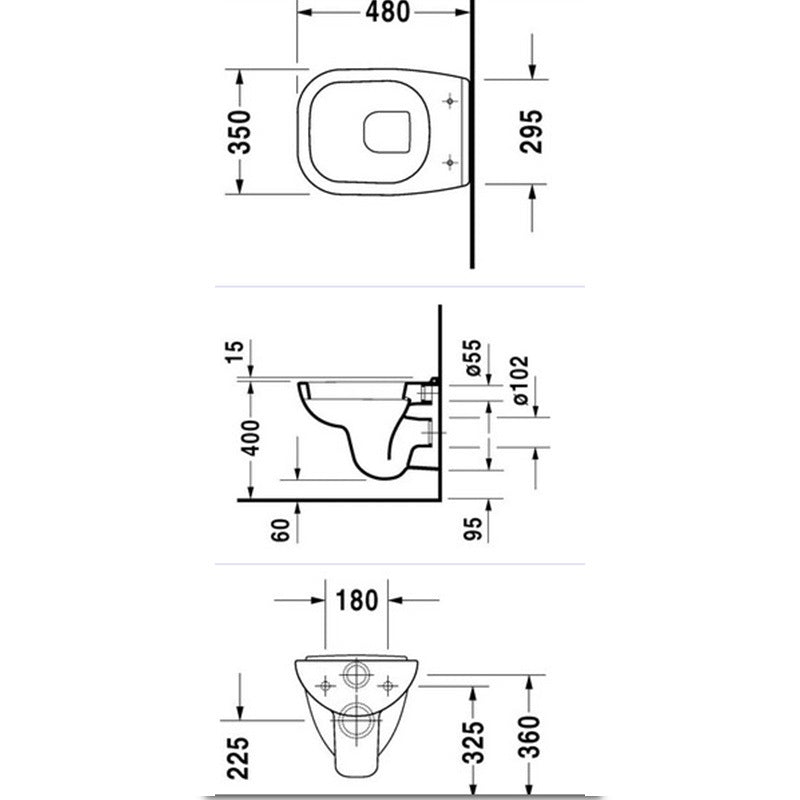 Duravit D-Code kompakt fali WC
