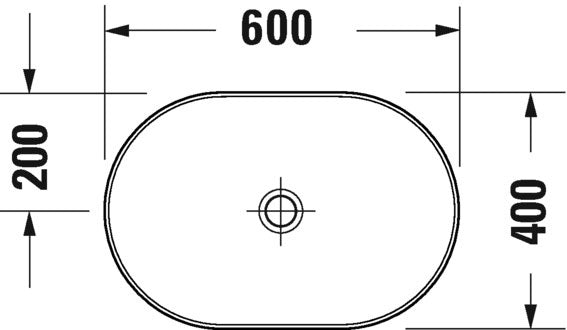 Duravit D-Neo mosdótál 600 mm ovális