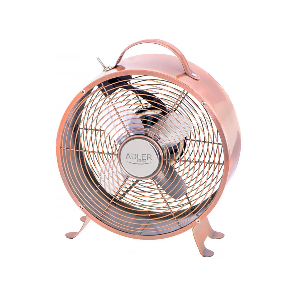 Ventilátor asztali 20cm 50W rózsaszín fém házas Profi Adler