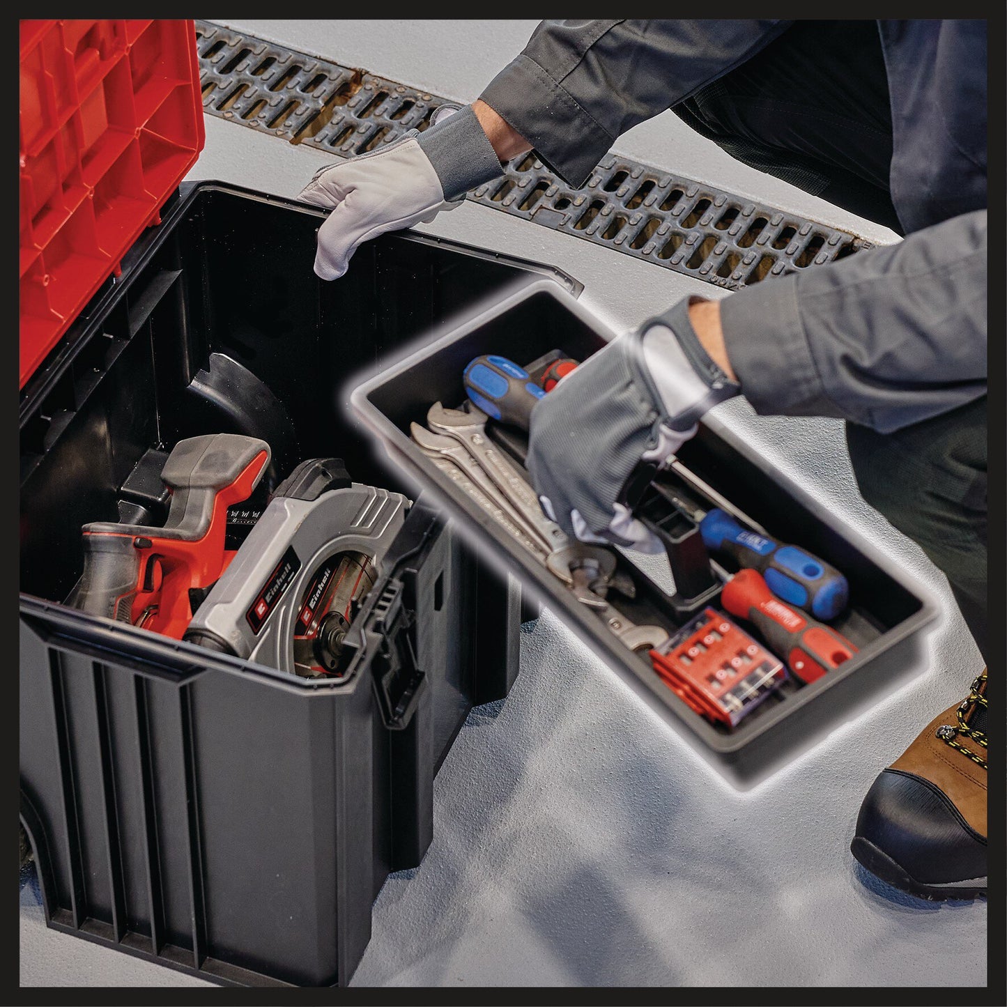Einhell E-Case L with wheels | Rendszerkoffer
