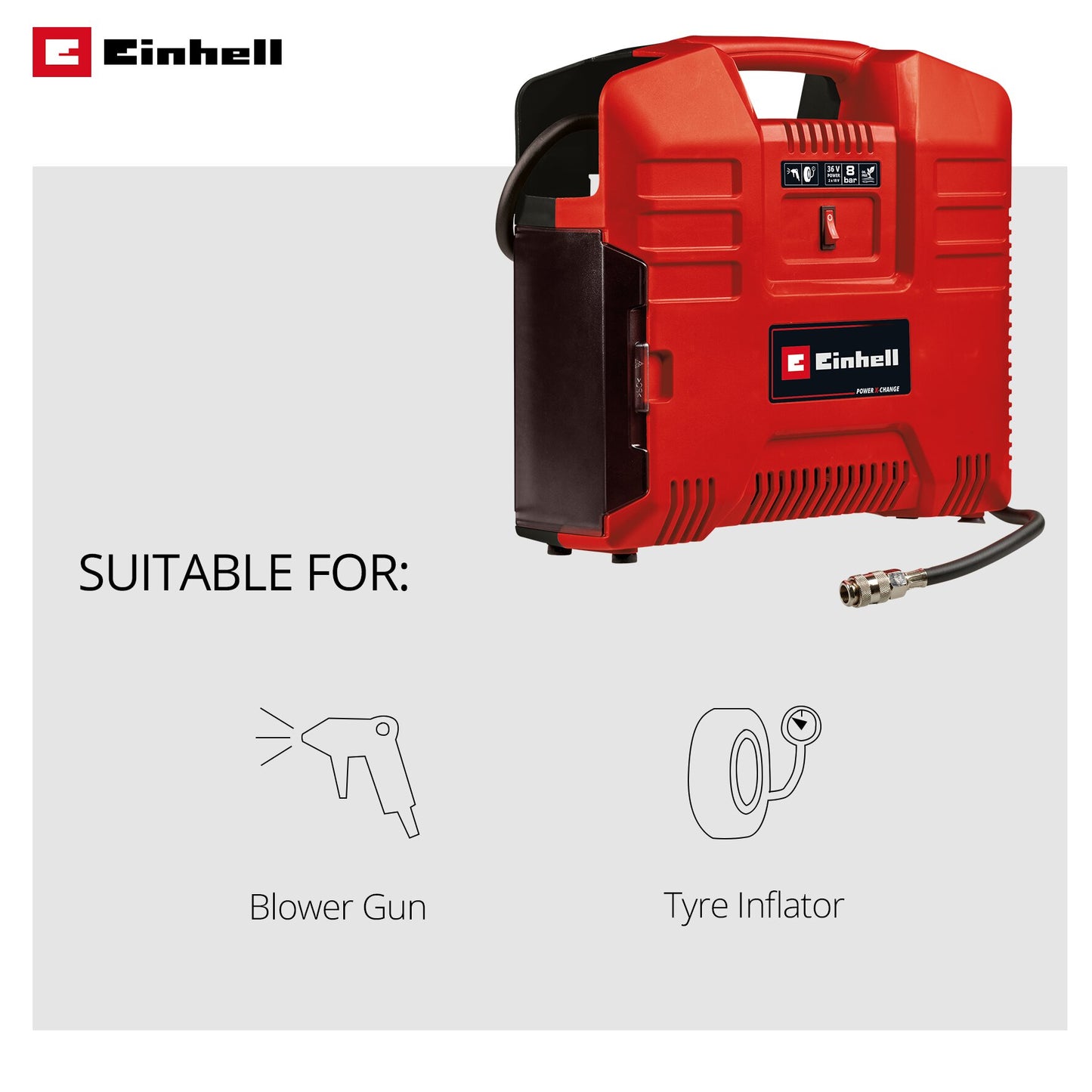 Einhell TE-AC 36/8 Li OF Set-Solo | Akkus táskakompresszor