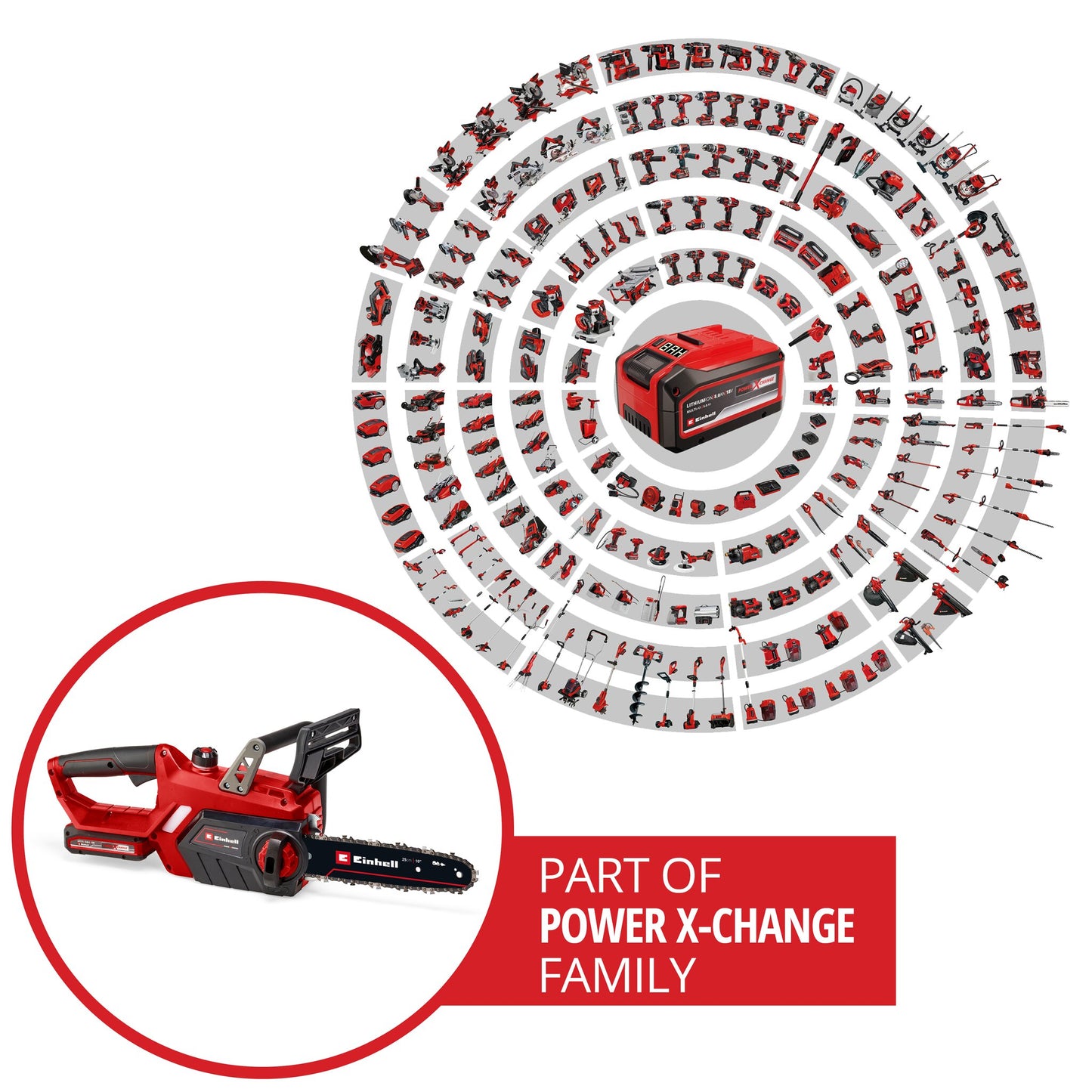 Einhell GE-LC 18/25-1 Li Kit (1x3,0Ah) | Akkus láncfűrész