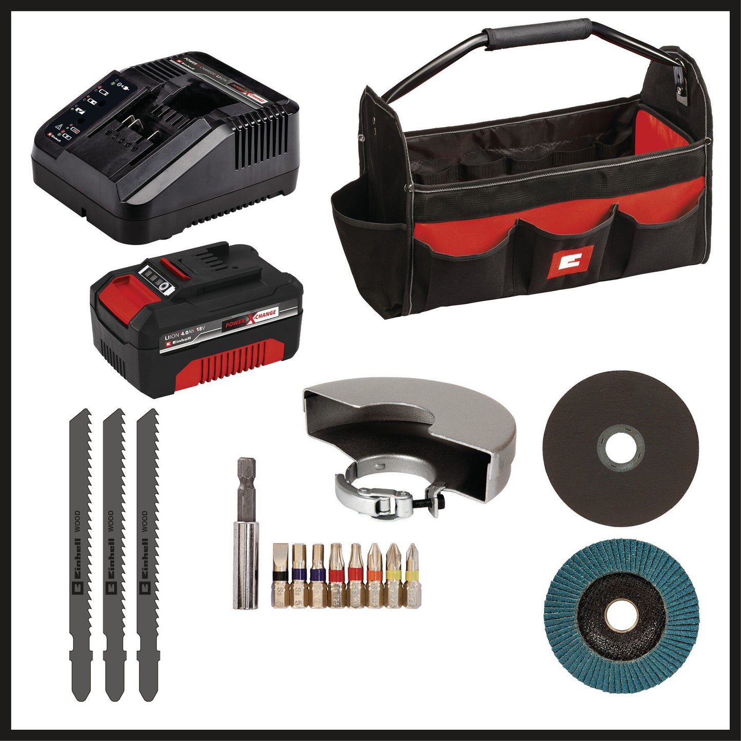 Einhell TE-TK 18/3 Li Kit (JS+CD+AG) | Gépszett (szerszám)