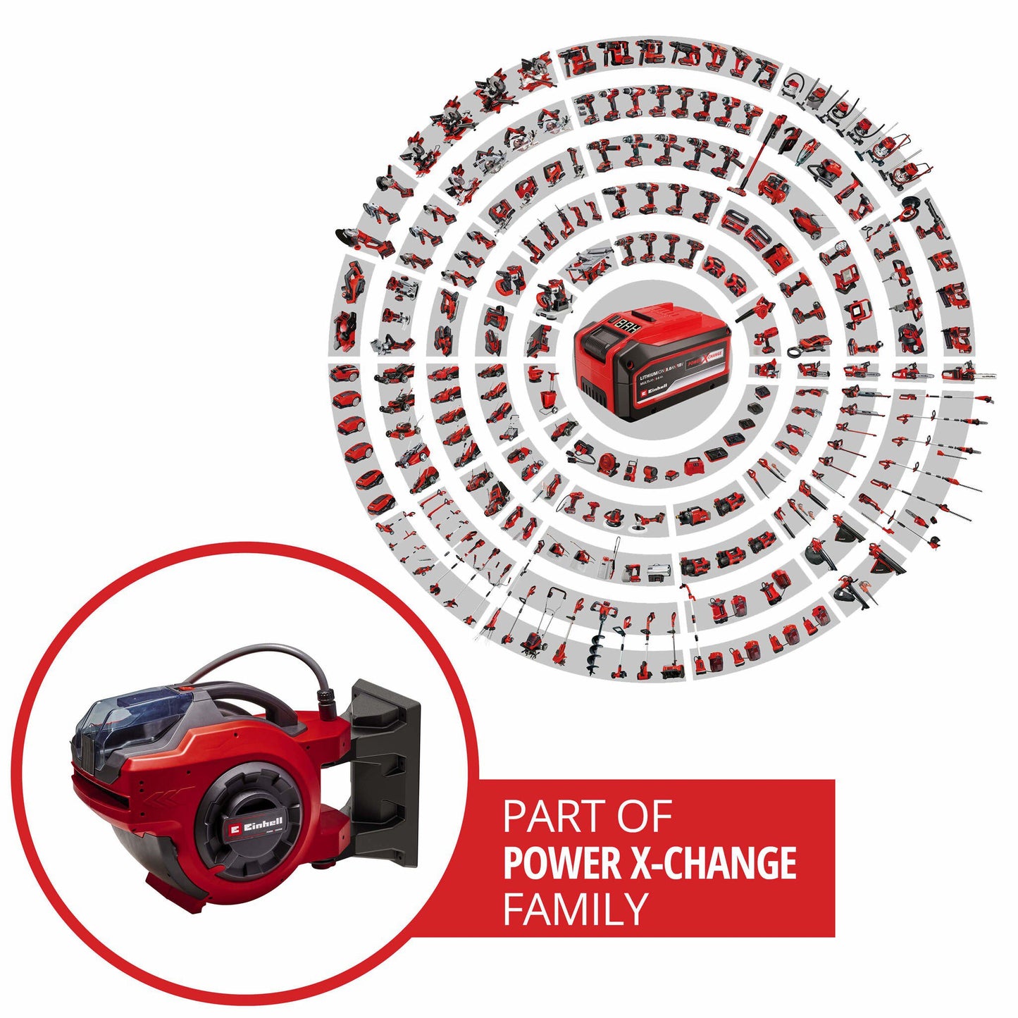 Einhell GE-HR 18/30 WH Li-Solo | Akkus tömlődob (víz)