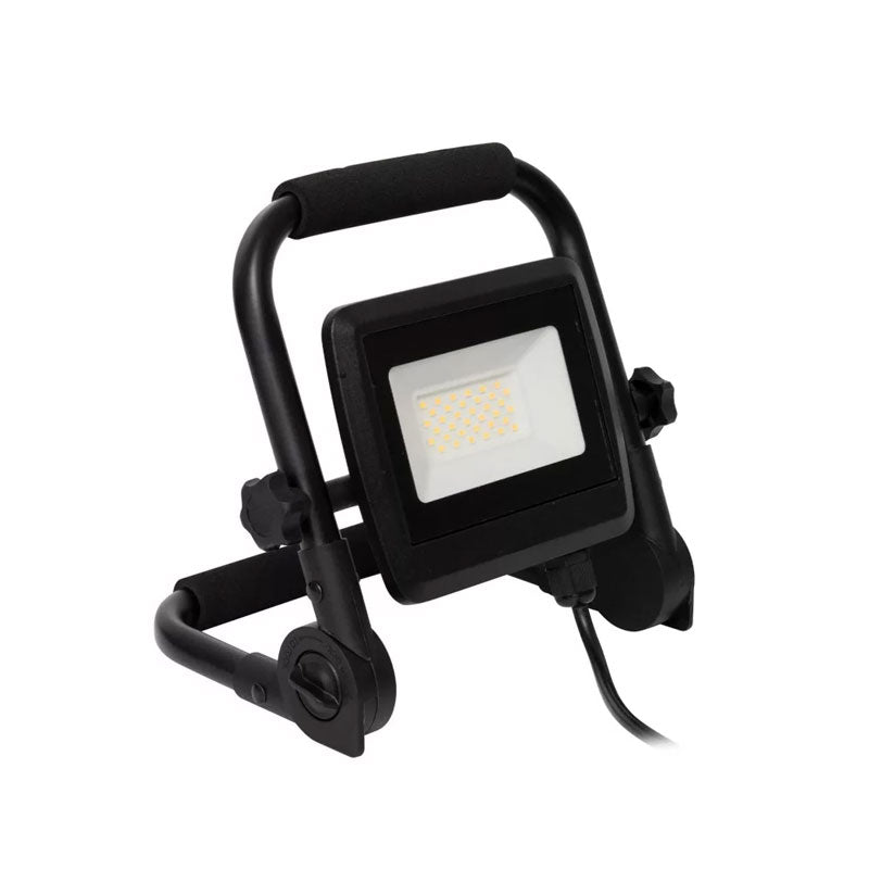 Fényvető/reflektor 20W 4000K 1600Lm hordozható fekete IP44 Led