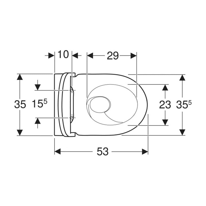 Geberit Acanto fali, mélyöblítésű WC szett, zárt forma, TurboFlush, wc ülőkével