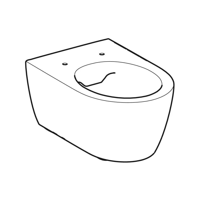 Geberit ÚJ iCon fali WC mélyöblítésű, zárt forma, Rimfree, T=53 cm, Fehér