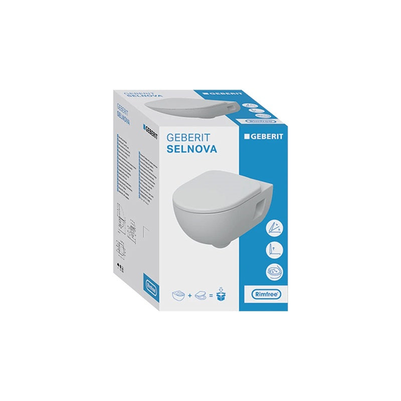 Geberit Selnova fali wc szett / mélyöblítésű fali wc + ülőke / "k"