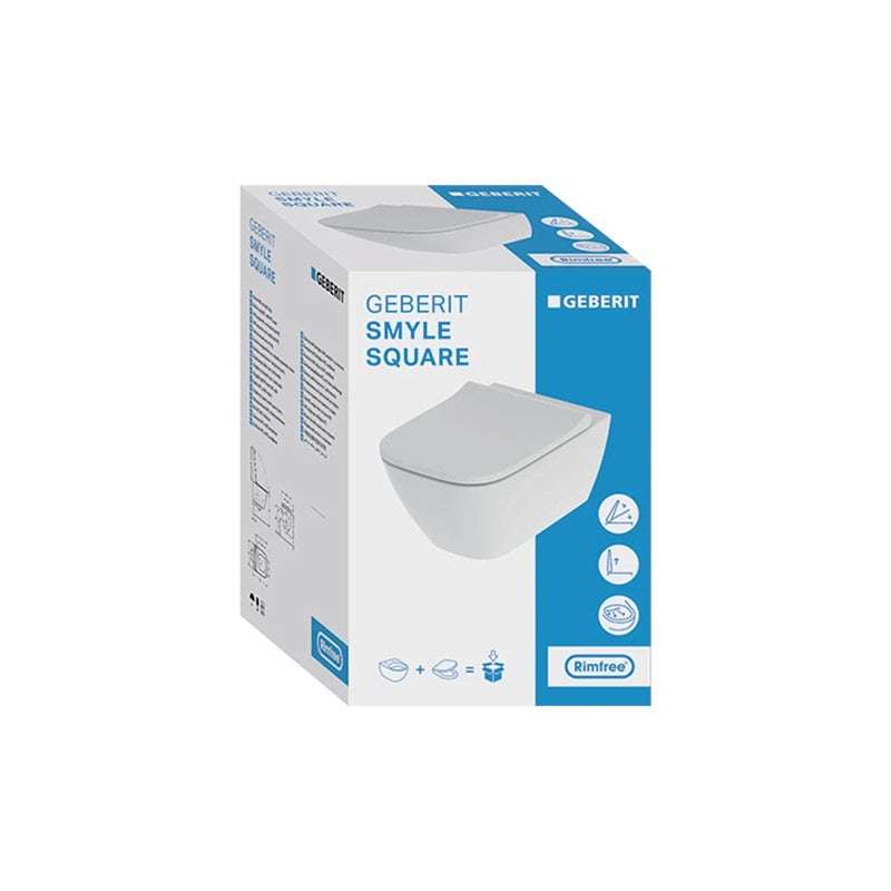 Geberit Smyle Square wc szett / fali mély wc + ülőke / "k"