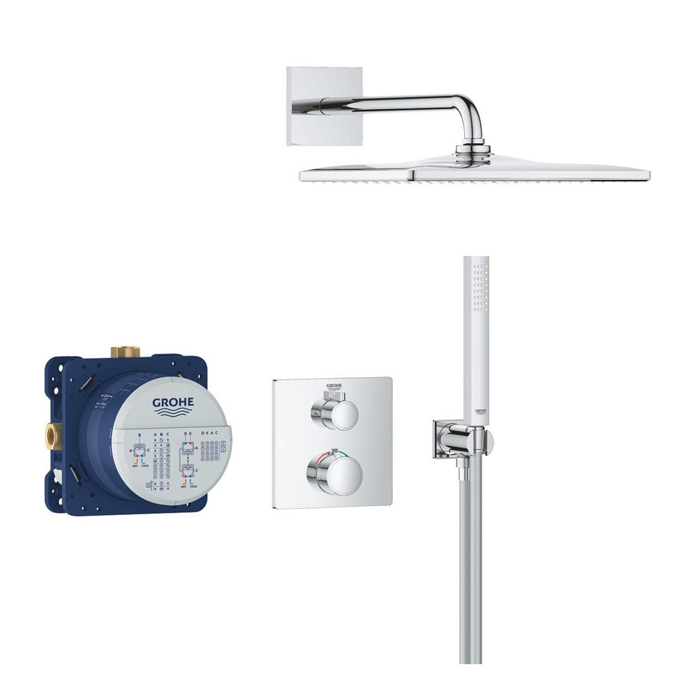Grohe Grohtherm rejtett zuhanyrendszer Rainshower Mono 310 Cube fejzuhannyal