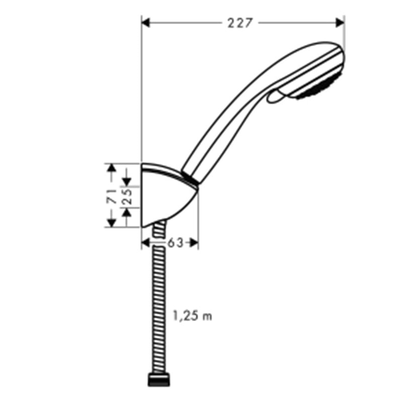 Hansgrohe Crometta 85 vario/porter c1,25