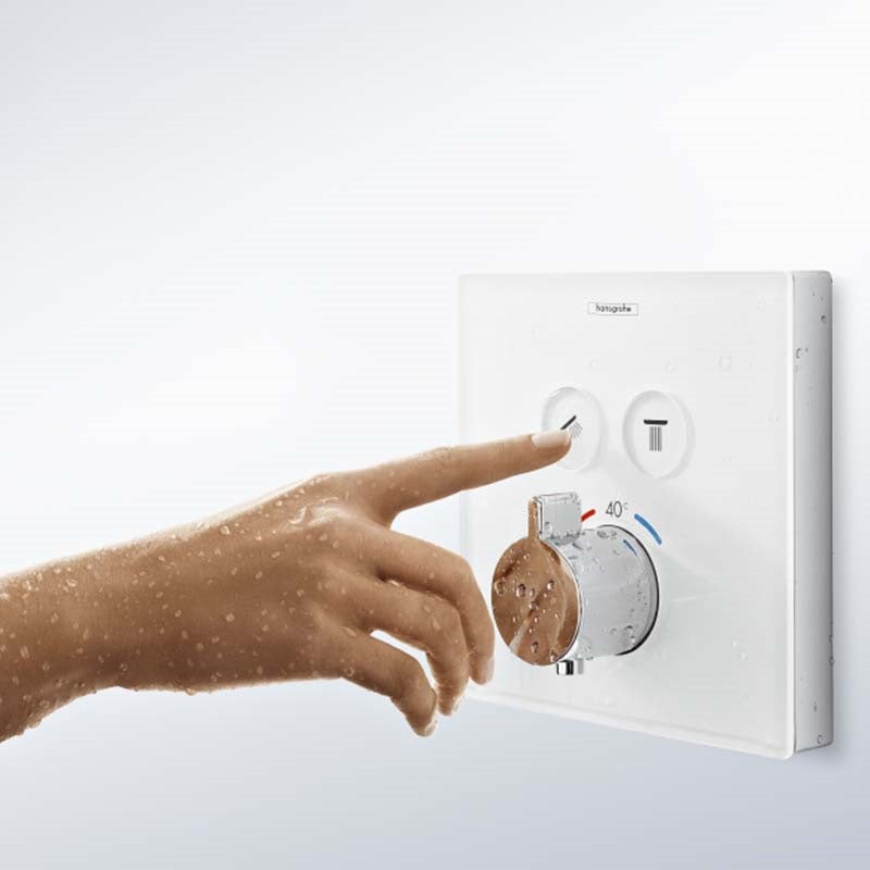 Hansgrohe Showerselect glass falsík alatti termosztátos csaptelep