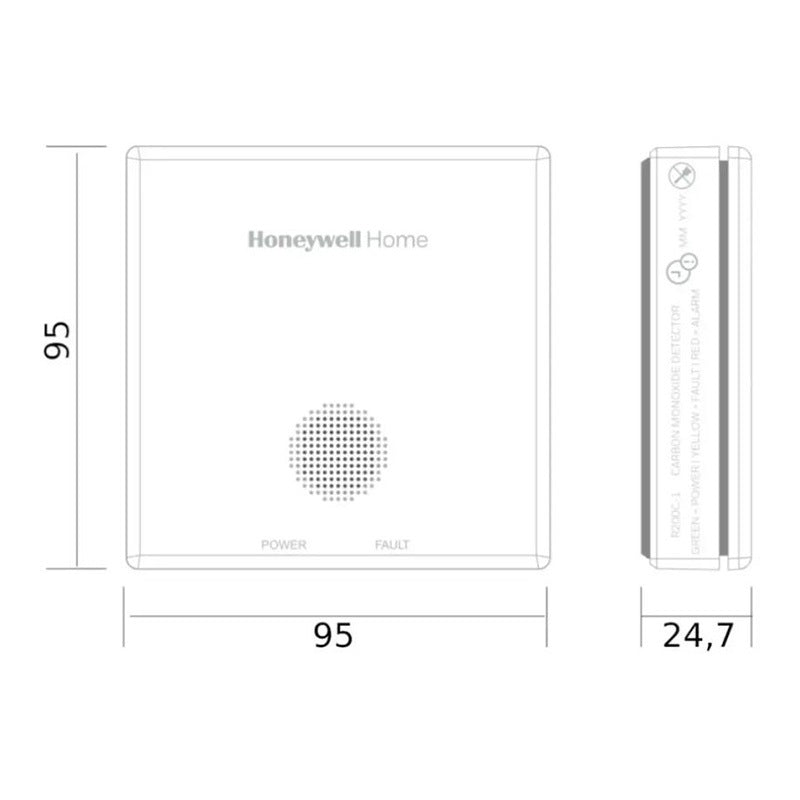 Honeywell Home vészjelző R200S-2 füstérzékelős tűzjelző