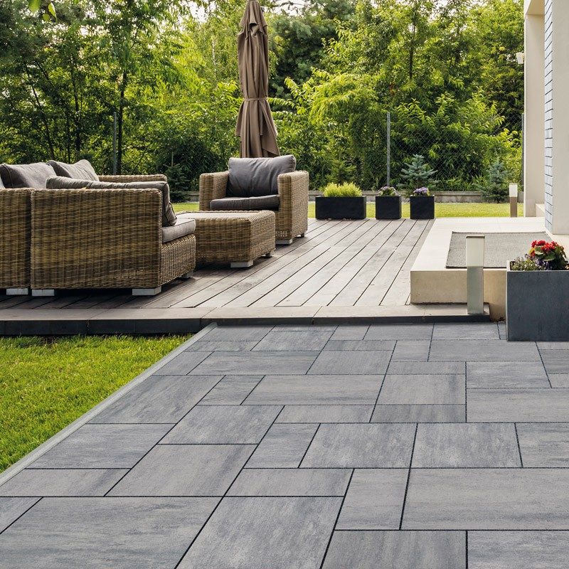 Semmelrock® CITYTOP GRANDE KOMBI 6 CM GRAFIT-EZÜST