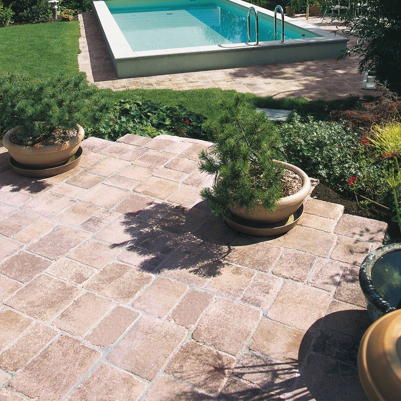 Semmelrock® APPIA ANTICA KOMBI 8 CM ANTIKOLT LÁVAVÖRÖS