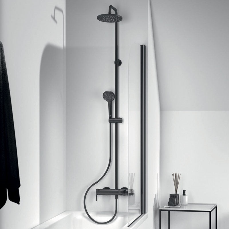Ideal Standard Cerafine O egykaros zuhanyrendszer kádtöltővel hosszú felszállócsővel, silk black