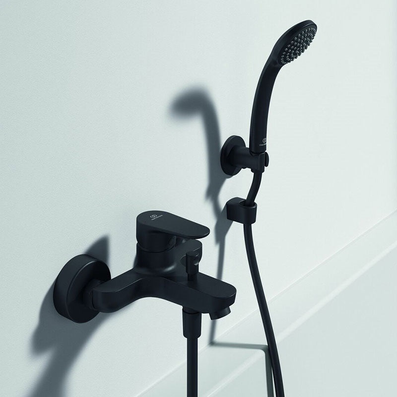 Ideal Standard Cerafine O kádtöltő csaptelep + kézi zuhany szett, silk black
