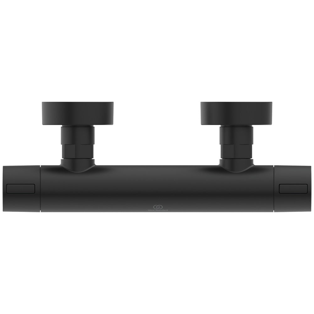 Ideal Standard Ceratherm ALU+ termosztátos zuhanycsaptelep, silk black