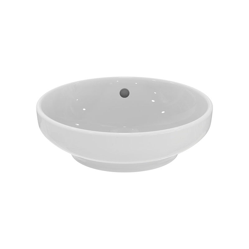 Ideal Standard i.life B mosdó, pultra ültethető, kerek, 400 mm, túlfolyóval, fehér
