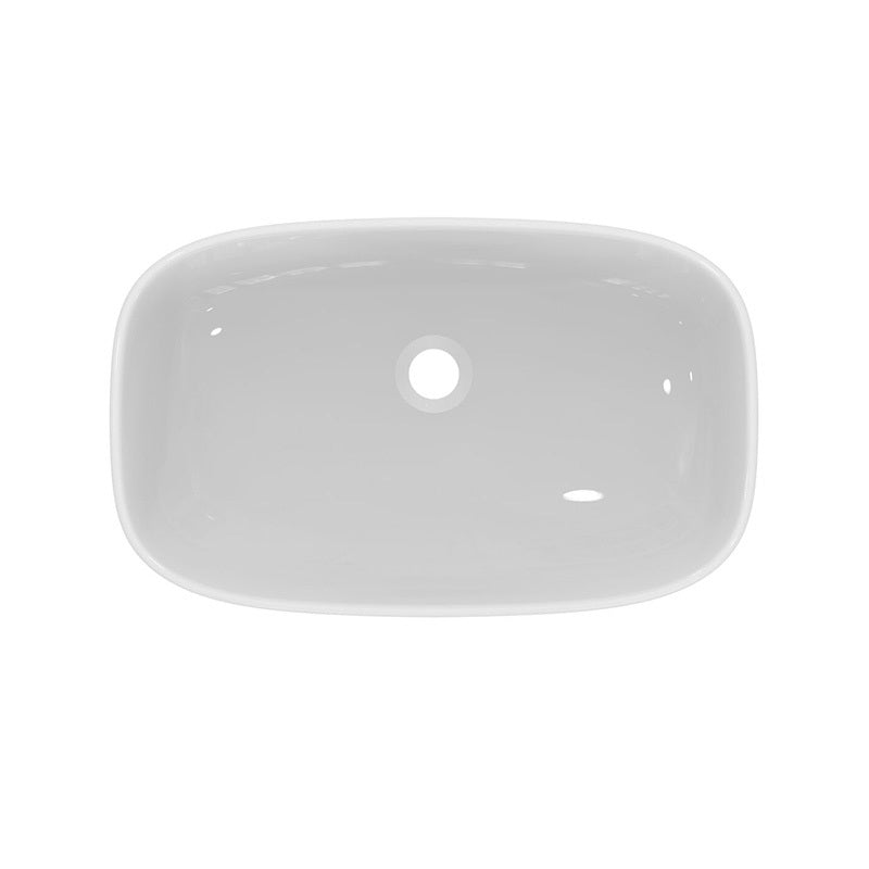 Ideal Standard i.life B mosdó, pultra ültethető, négyszögletes, 600x370, túlfolyó nélkül, fehér