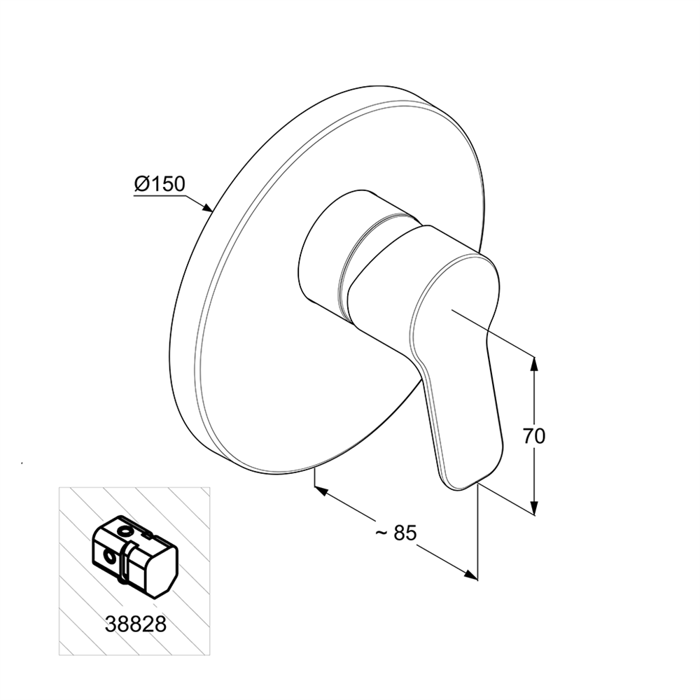 Kludi Pure&Easy falsík alatti zuhanycsaptelep