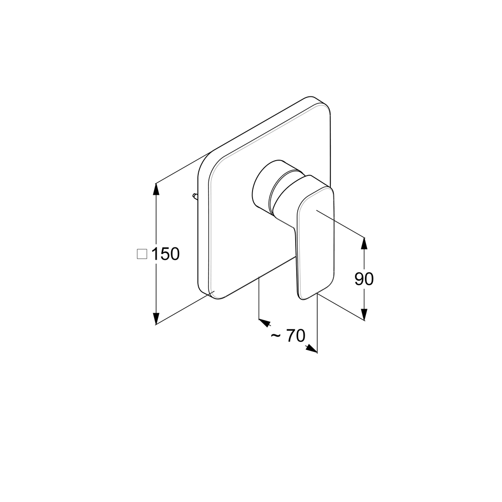 Kludi Pure&Style falsík alatti zuhanycsaptelep