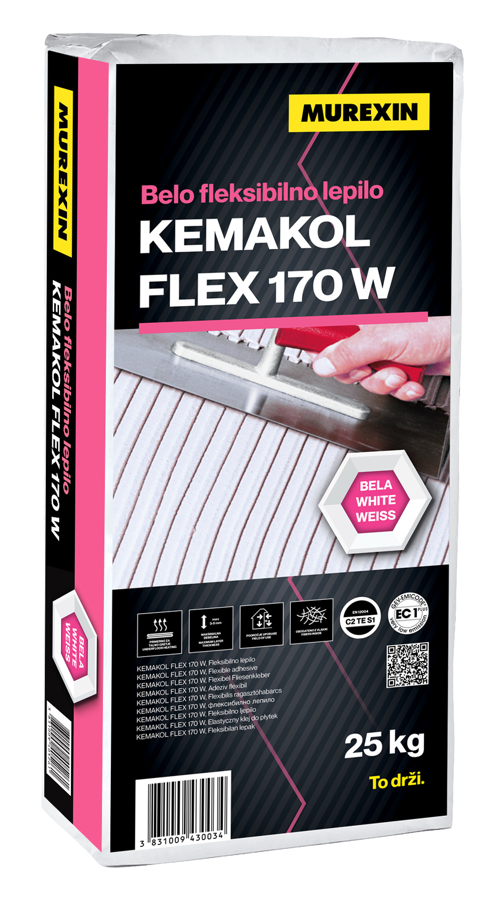 Murexin KEMAKOL FLEX 170 W RAGASZTÓHABARCS – FEHÉR