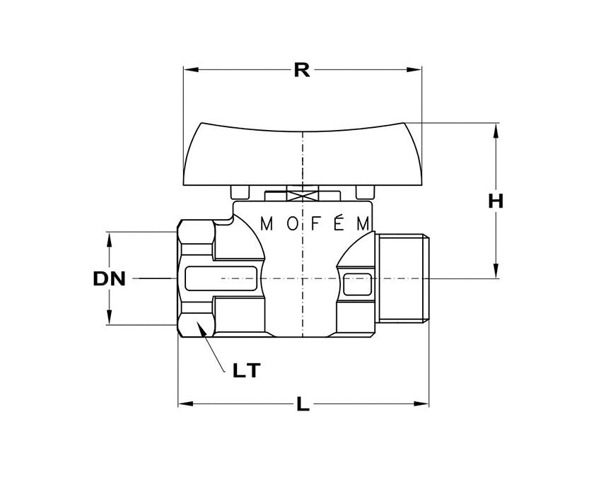 Mofém Flexum gázgcsap 3/4"kb fix stand. "Új"