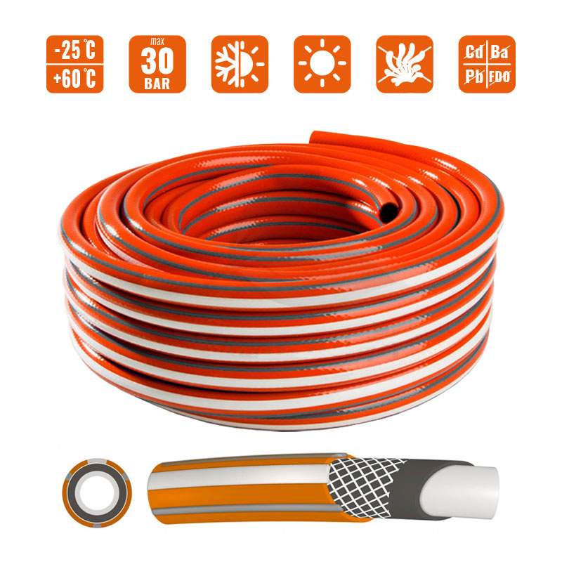 Locsolótömlő 1" 50m csavarodásmentes Profi Wtools