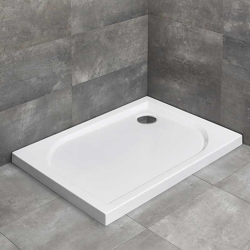 Radaway Delos D 100x75 szögletes, lapos akril zuhanytálca