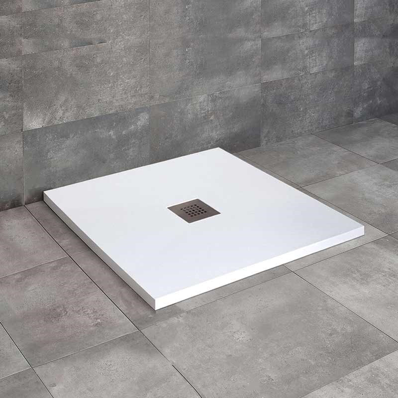 Radaway Kios C 90x90 szögletes, lapos műmárvány zuhanytálca, fehér