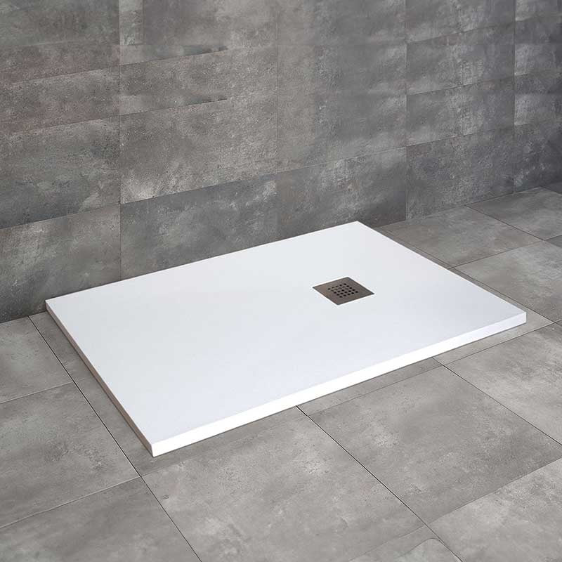 Radaway Kios F 120x80 szögletes, lapos műmárvány zuhanytálca, fehér