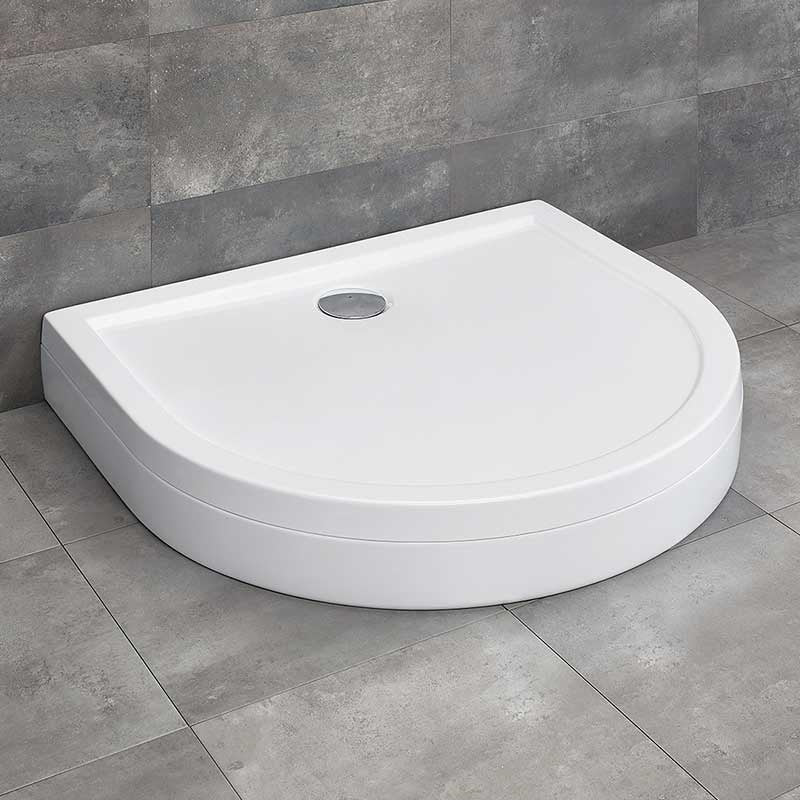 Radaway Delos P 100x90 íves, lapos, akril zuhanytálca előlappal, lábbal