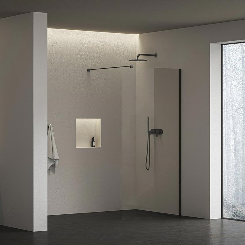 Ravak Walk-In Air Wall zuhanykabin, fekete