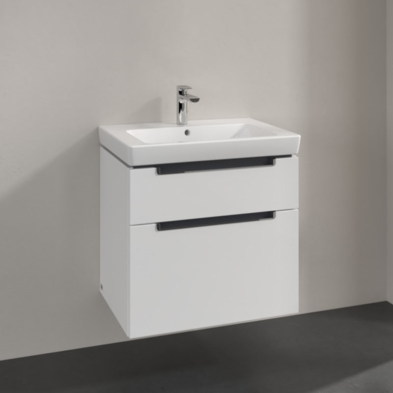 Villeroy&Boch Subway 2.0 alsószekrény, 2 kihúzható fiók, 637x454x590 mm, fényes fehér