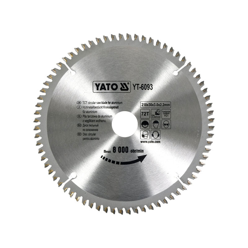 Körfűrészlap 210/30mm 72 fogú alumíniumhoz Yato