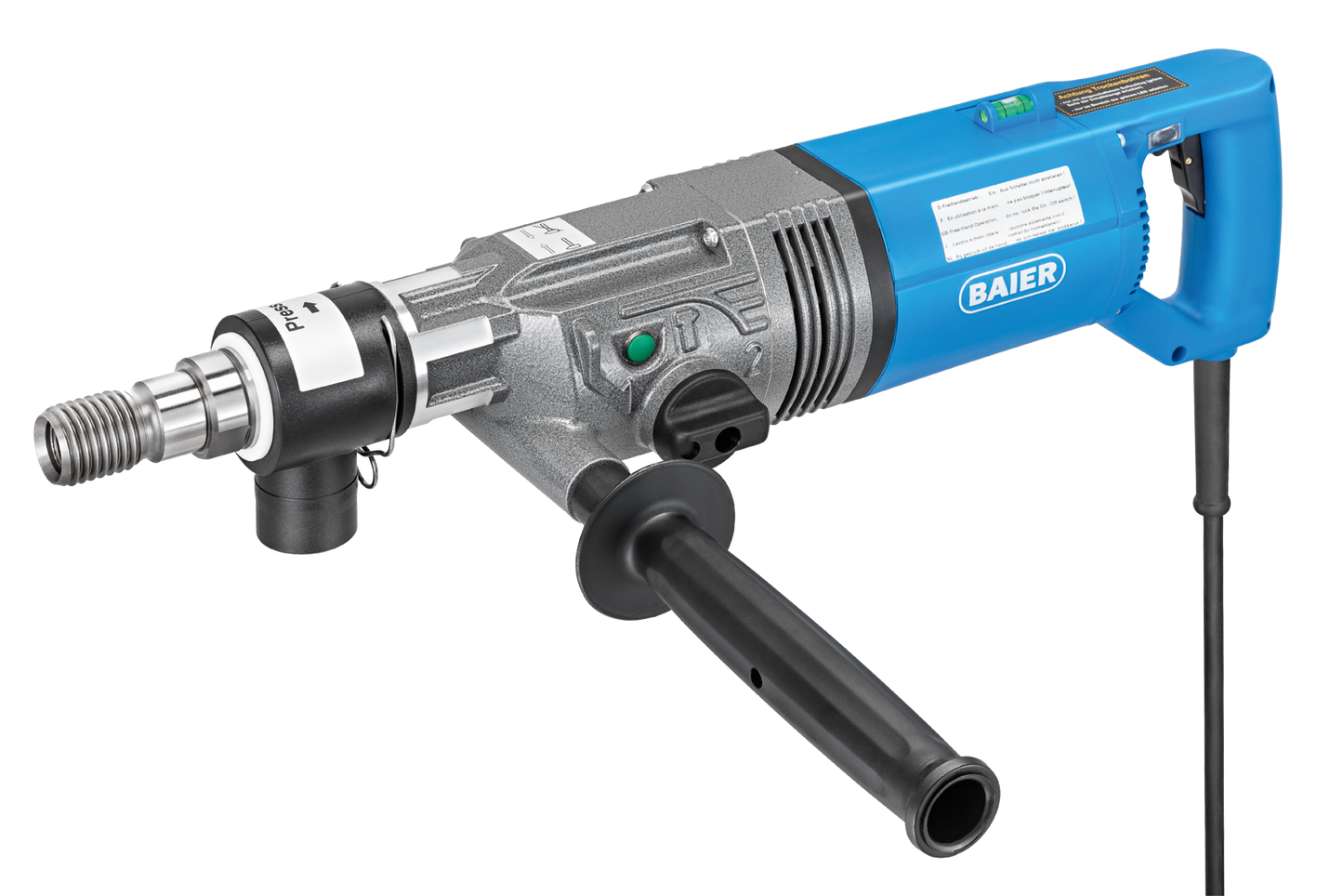 Baier BDB 829 koronafúrógép, száraz magfúró készlet Ø 200 mm-ig vasbetonba