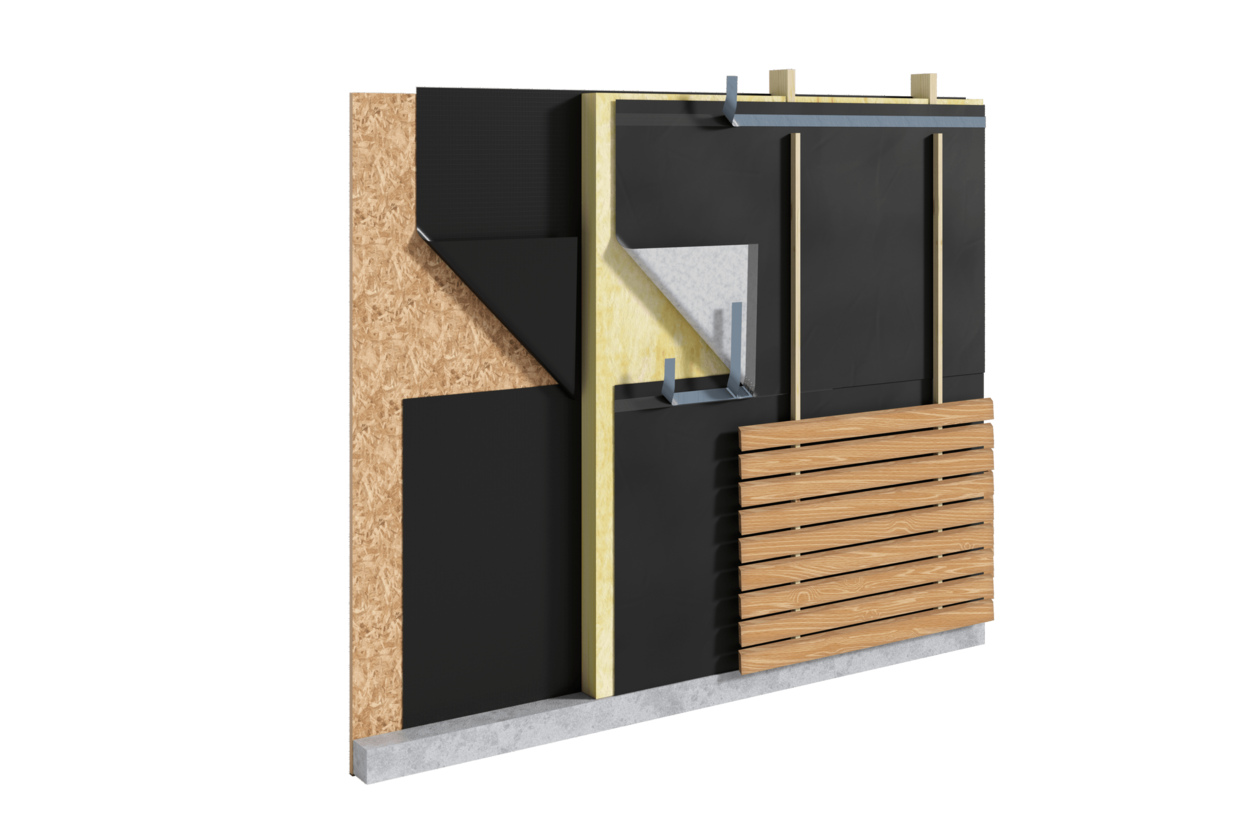 Dörken DELTA®-FASSADE 20 (PLUS) Homlokzati fóliák nyitott fugás homlokzatburkolatokhoz