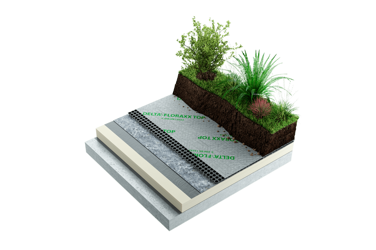 Dörken DELTA®-FLORAXX TOP Vízmegtartó drénlemezek