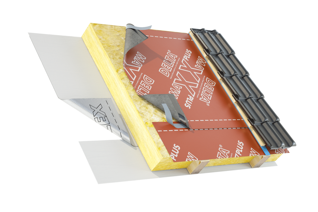 Dörken DELTA®-MAXX PLUS Alátétfedés, homlokzati fólia zárt burkolatokhoz