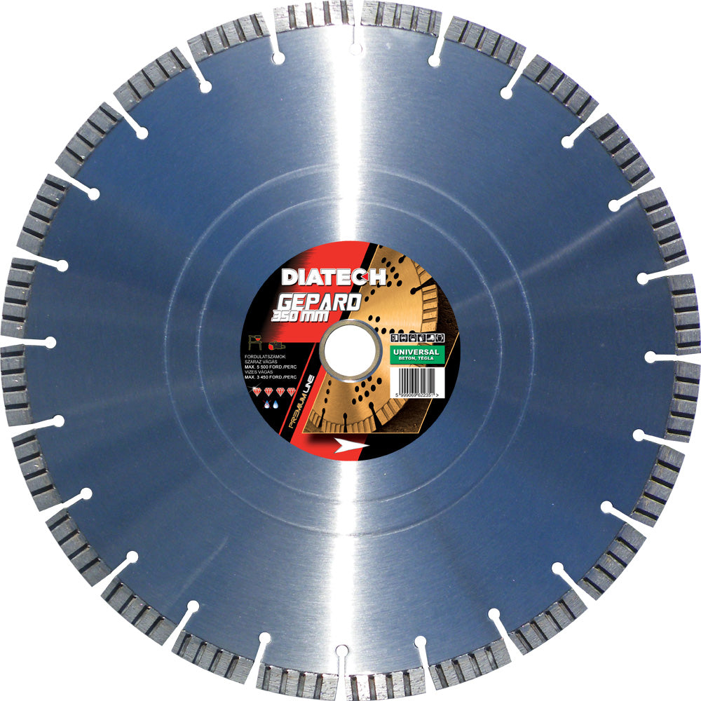 Gepard 350x12x30/25,4 mm turbó gyémánt vágótárcsa, univerzális