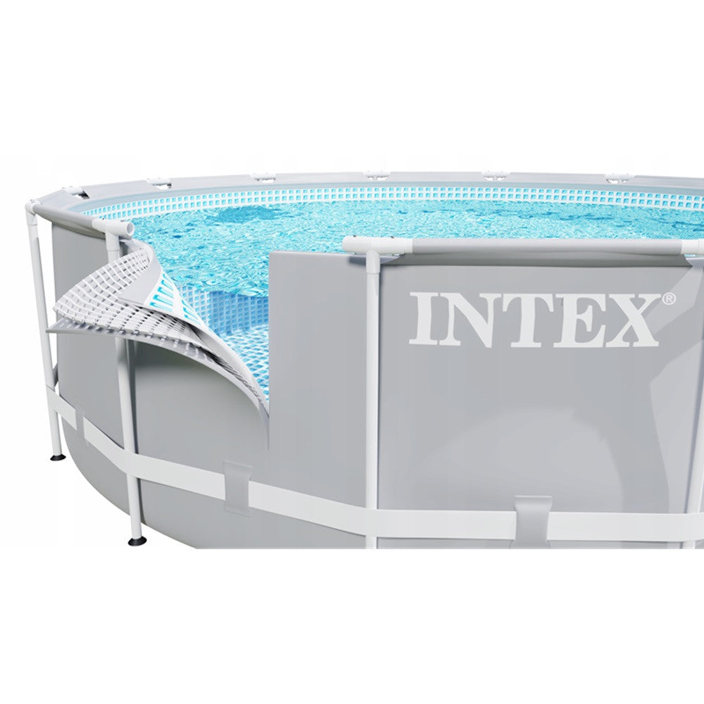 Medence belső fólia, Intex Prism Frame, 457 x 107 cm, szürke, kerek, 3 rétegű PVC, leeresztő szeleppel (10089)